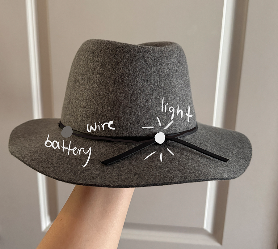 This light helps you see at night and keeps your head warm! 