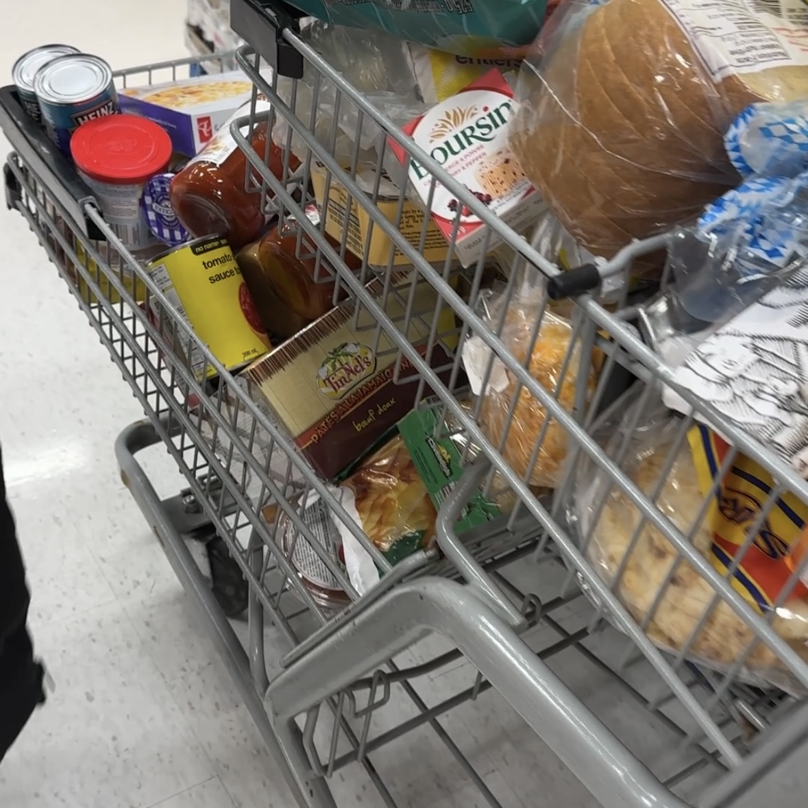 This is a picture of my full car at the grocery store. The audio is all of the background noise you hear at the grocery store.