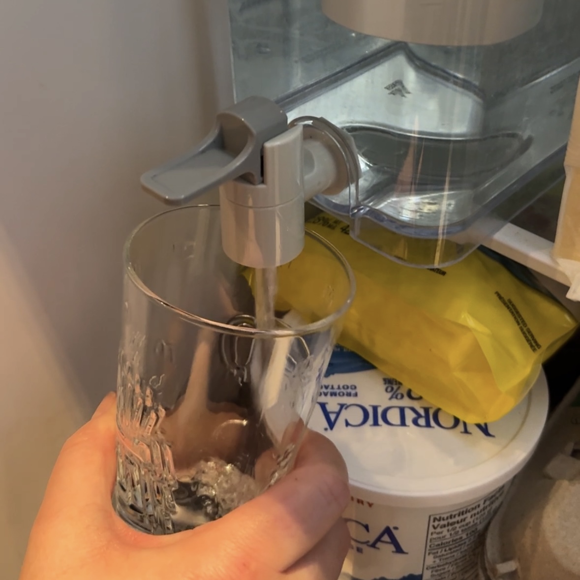 This is my Brita water filter. The sound effect is me filling my glass with water from it.