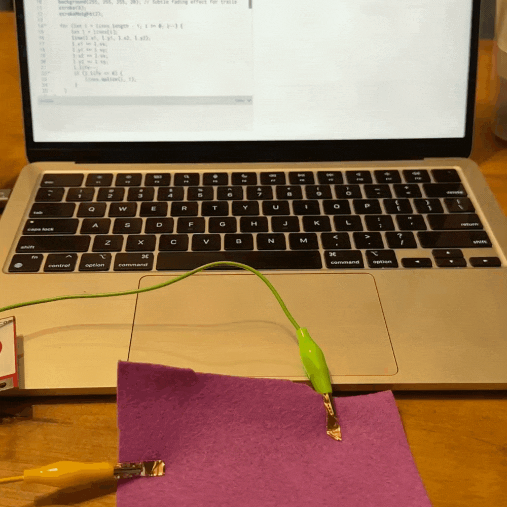 purple felt with 1 copper tape