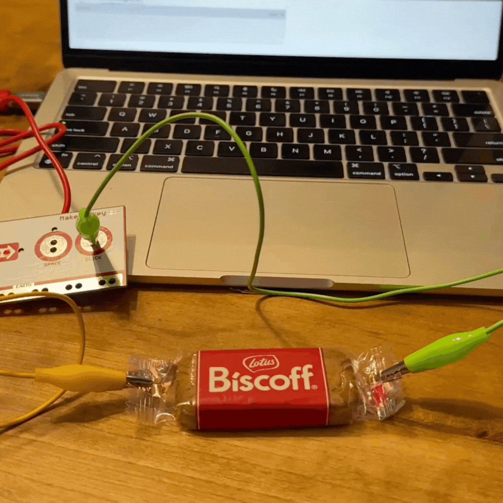 biscoff cookie with copper tape