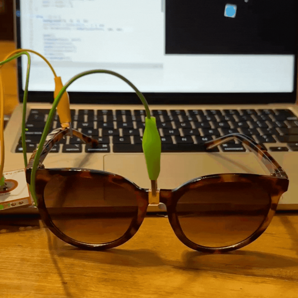 sunglasses with copper tape