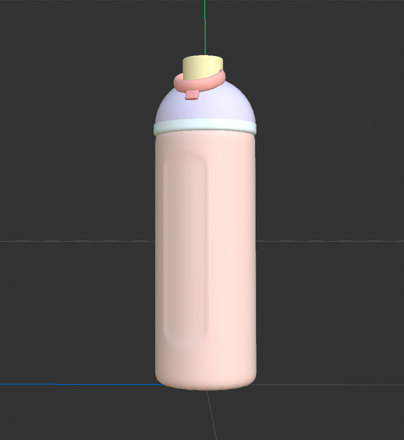 3D rendering of the angled view of Owala water bottle