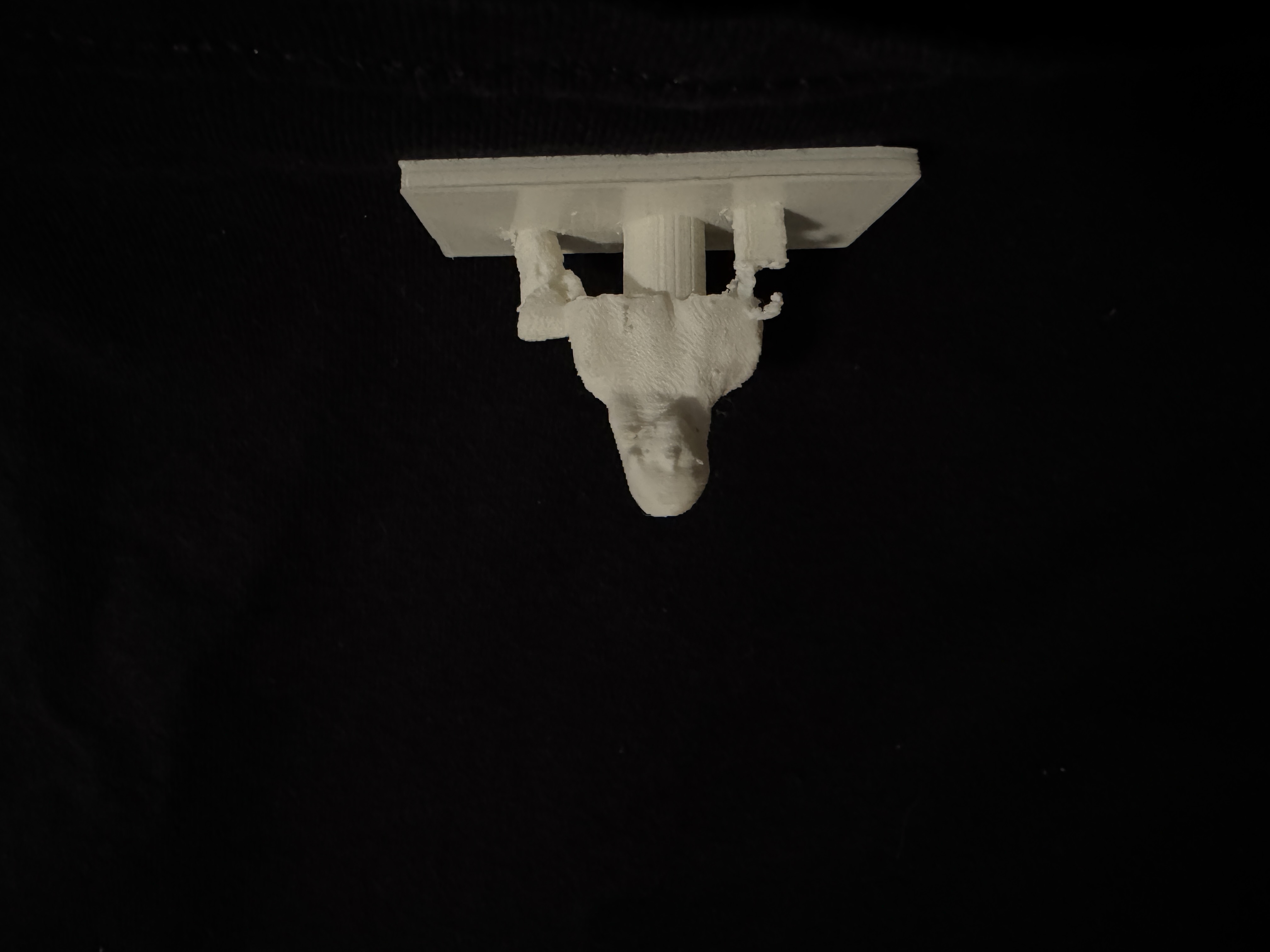 Final 3D print of my selfie. The 3D print features my twin sisters face, a kickboxing glove and my stelco lock.